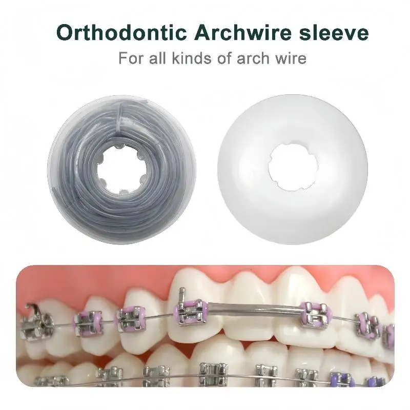 Dental Lingual Wire Protect Orthodontic Elastic Archwire Sleeve Tubing Ortodoncia SleeveTubing Rotary Lingual Tube Braces