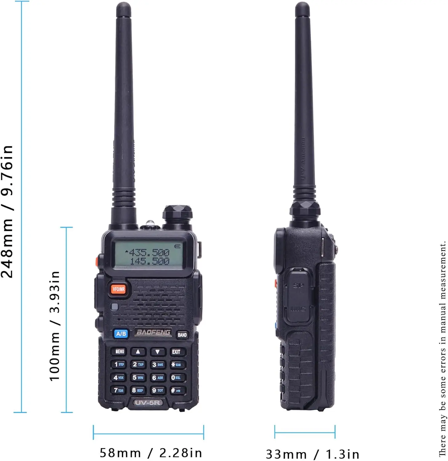 BAOFENG-UV-5R Rádio de Duas Vias, Compatível com Urdidura, 8W, VHF, UHF, Rádio de Duas Vias, Longo Alcance, Compatível com Caminhar, Caça, Acampamento, Esqui