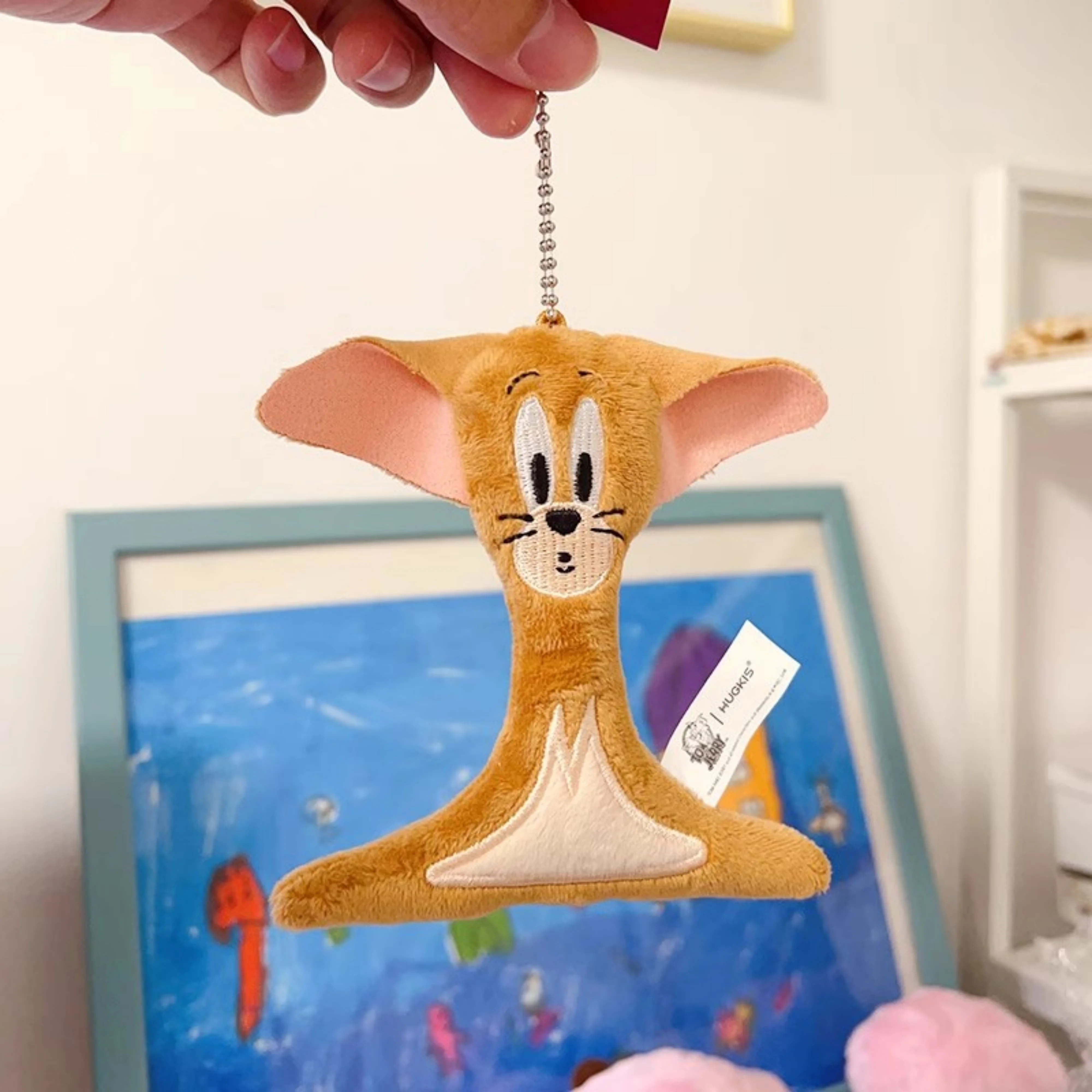 Cartoon Tom en Jerry pluche sleutelhanger speelgoed anime figuur kaas accessoires rugzak handtas hanger pop kinderfestival cadeau