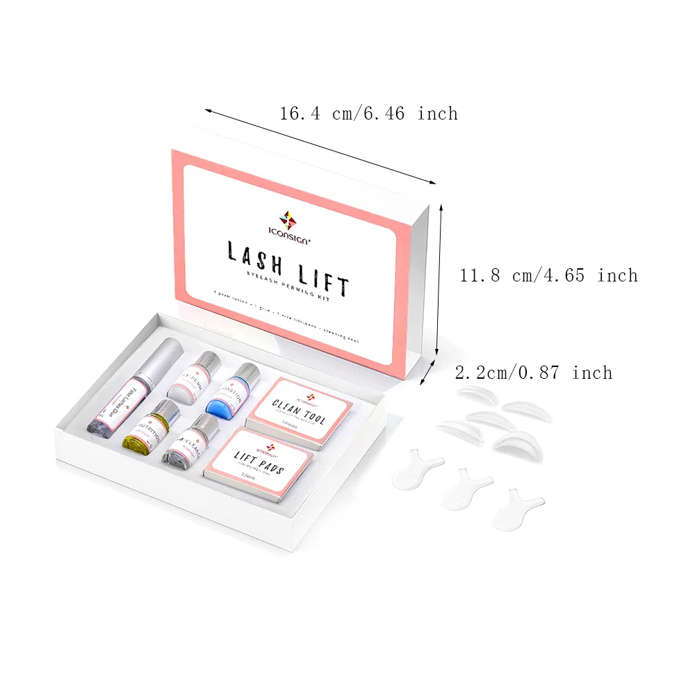 ICONSIGN Lash Lift Kit Upgrade Eyelash Perm Kit Lashing Brow Semi Permanent Curling Perming Wave Luxury Eyelash Perm