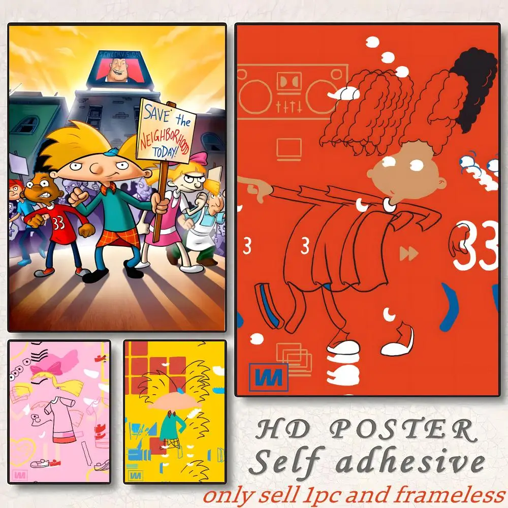 Hey A-Arnold ANIMATION FILM Poster Self-adhesive Painting With Prints Home Bedroom Living Room Decoration