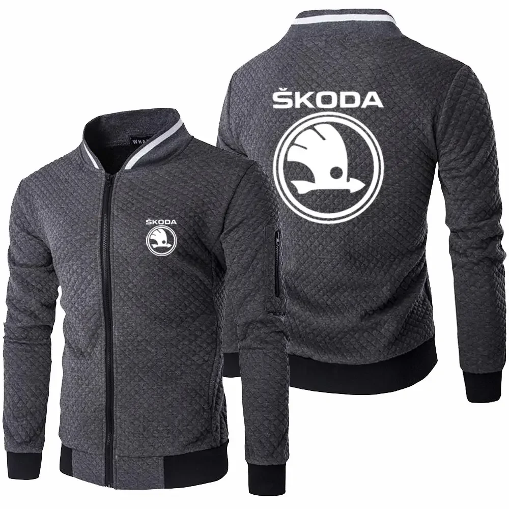 เสื้อแจ็กเก็ต Skoda แขนยาวมีซิปสำหรับผู้ชาย2023สำหรับบุรุษแบบใหม่ฤดูใบไม้ผลิฤดูใบไม้ร่วง