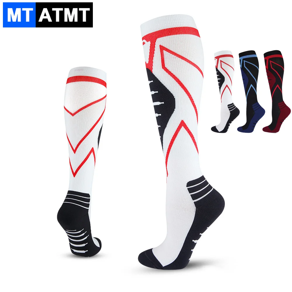 1Pair Compression Socks for Men Women 15-20 mmHg Medical Support for Running Nurses Flight Pregnancy Circulation Athletic Socks