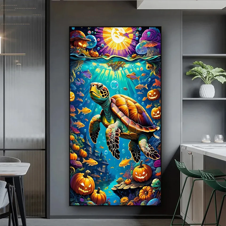 Large Clown Oecan Shark DIY Diamond Painting Sea Turtle Full Diamond Astronaut Mosaic Cross Stitch Rhinestone Embroidery A852