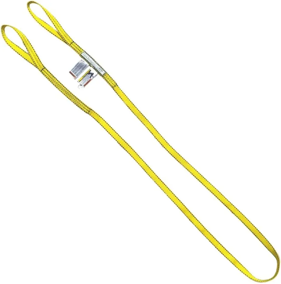 Polyester Lifting Slings, 1-4" Widths, 3-30' Lengths, 2-Ply for Rigging and Hoisting (3200 lbs Capacity)