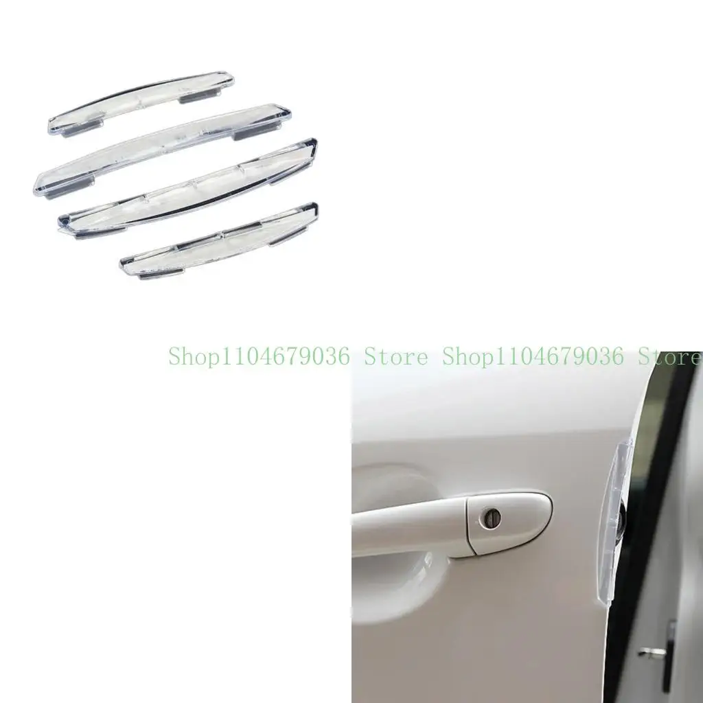 

652F Car Door Shielding Strips 4 Units Collision Avoidance Clear Protectors