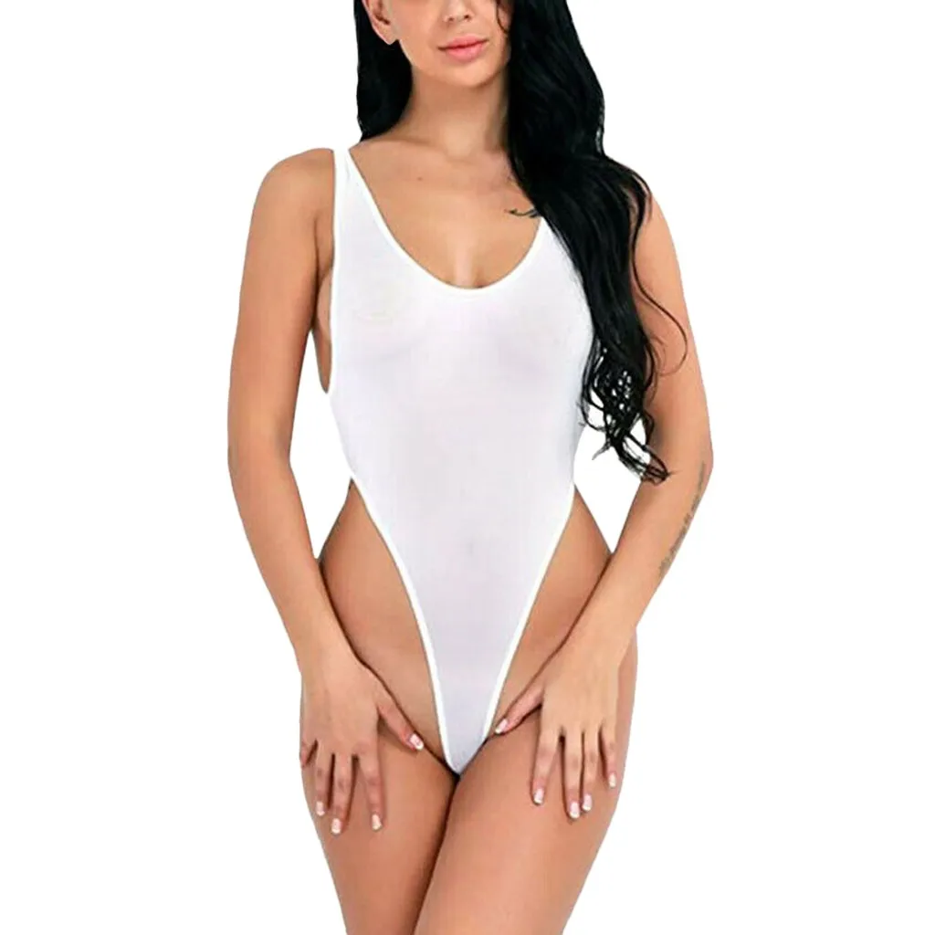 Fashion New Women Sheer Lingerie Bodysuit Thong Sleeveless Underwear Jumpsuit Sleepwear