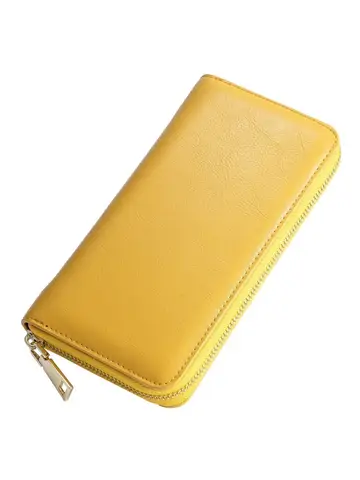 Portafoglio da donna in pelle di vacchetta cerata a olio Portafogli da uomo in vera pelle con cerniera lunga Portamonete multi-slot per carte in stile giapponese