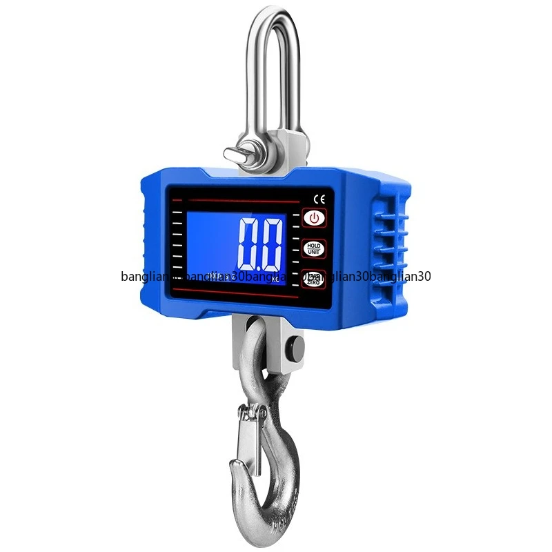 New 1000kg1.5t Electronic 2t Tension Portable Hanging 1T Hook Scale