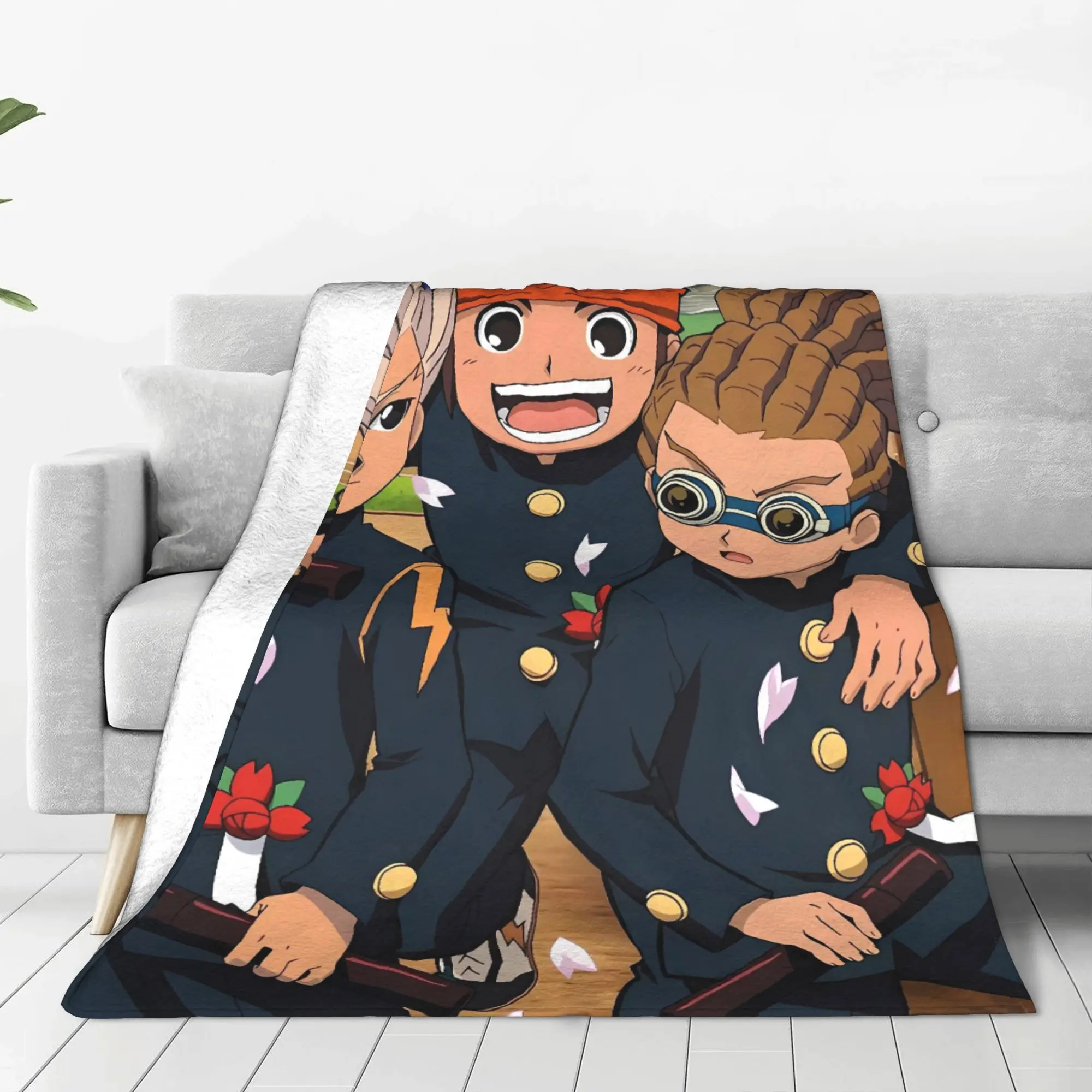 Inazuma Eleven Axel Blaz gouenji  Plush Blankets Girls Boys  Flannel Throw Blanket Bed Soft Customized Quality Bedspread Gift