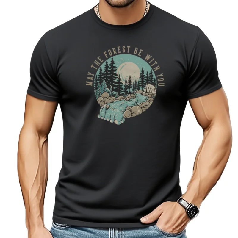 T-shirt rétro inspiré de la nature, randonnée en forêt, style vintage, amoureux parfait pour les amateurs de plein air