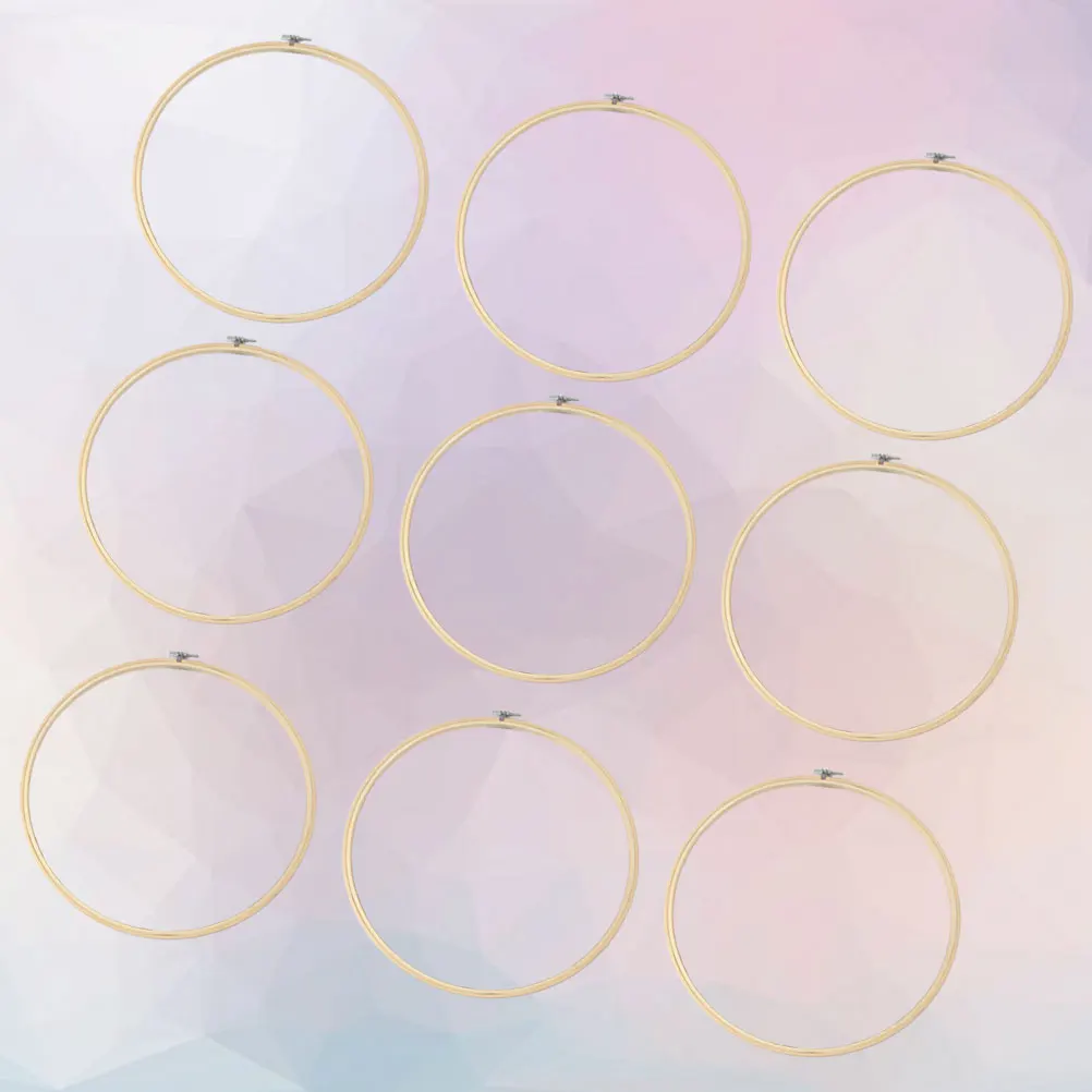 

10 Pcs Cross Embroidery Tightening Kit Stitch DIY Bamboo Ring Wreath Sewing Hoop