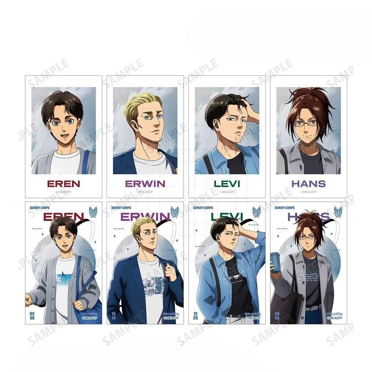 Game Erwin Smith Levi Ackerman Eren Yeager Hans Hange Zoe Acrylic Stand Figure Doll Anime Keychain Model Plate Cosplay Toy Gift