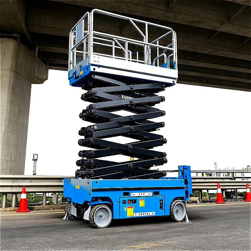 High Load Scissor Lift Platform Mobile Fully Automatic Self Propelled For Warehouse Racking Installation Customized