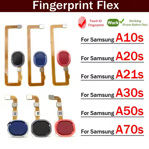New For Samsung A10S A20S A21s A30s A50s A70s Fingerprint Sensor Home Return Key Menu Button Flex Ribbon Cable