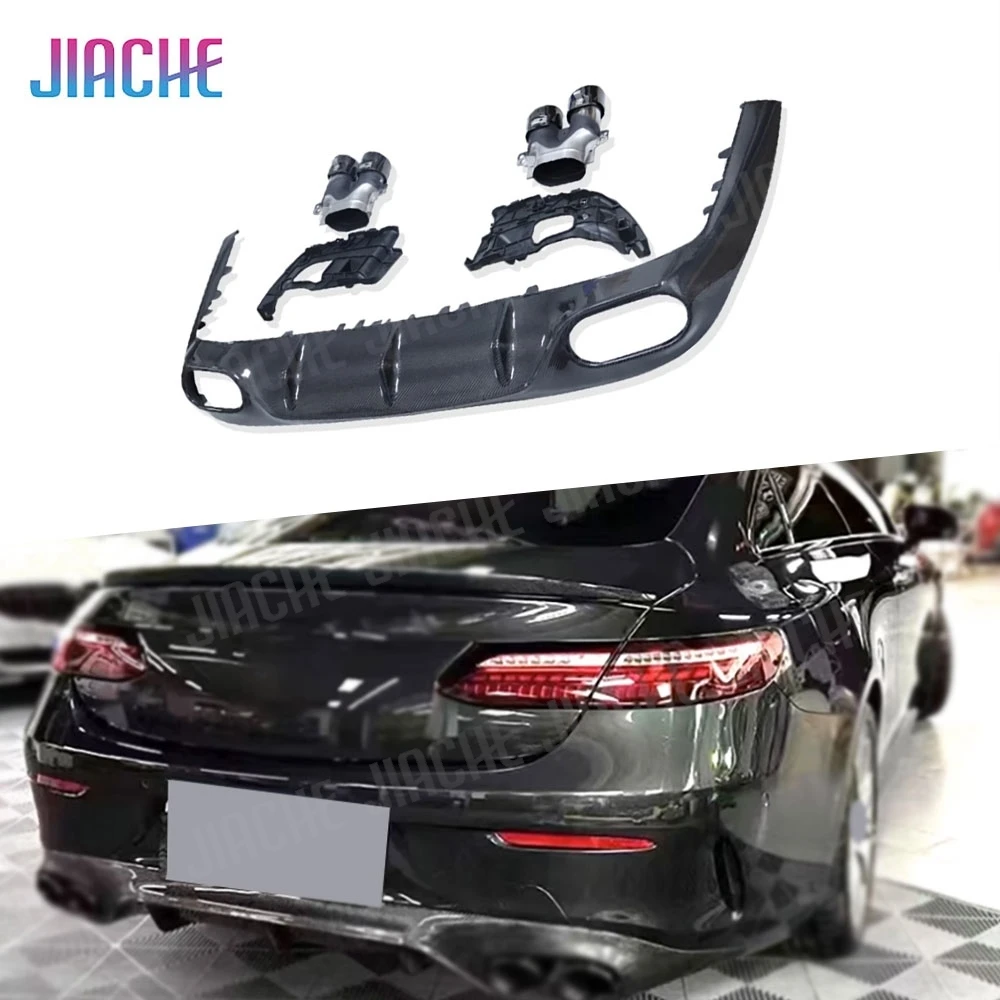 

Carbon Fiber Rear Lip Diffuser Spoiler Exhaust For Mercedes Benz E-Class C238 E53 AMG 2017 2018 2019 2020 2021 2022 Bumper Guard