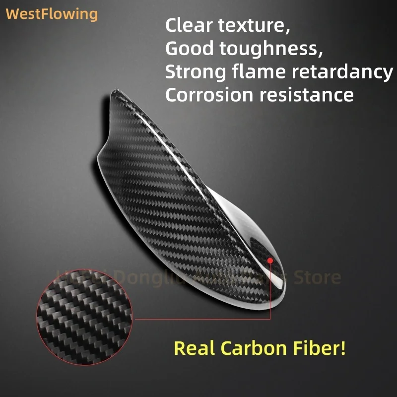 Real Carbon Fiber Antenna Cover For Lexus LS ES IS LX RX UX Car Decoration