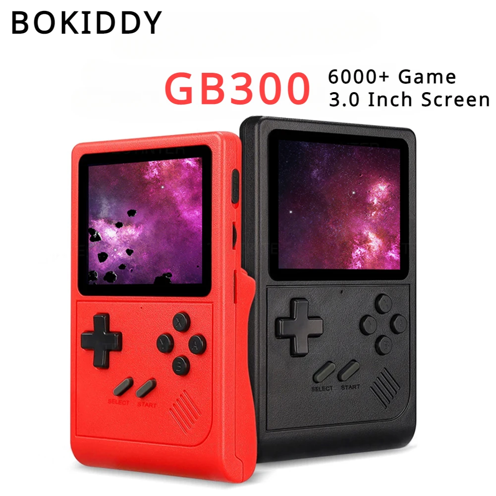 GB300 Classic Video Game Player Built-in 8G 3.0 Inch Screen Portable Game Console 6000+ Games AV Output 800mAh for Kids Adults