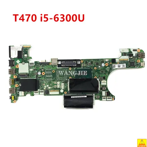 FRU:01HW539 For Lenovo ThinkPad T470 Laptop Motherboard CT470 NM-A931 With i5-6300U Processor DDR4 RAM