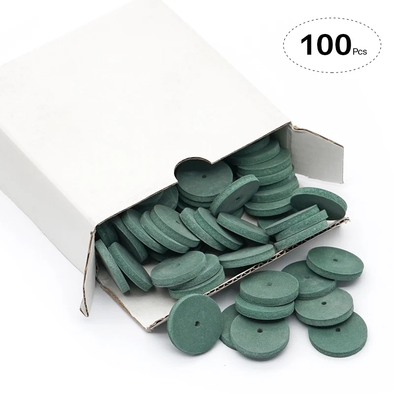 100-個歯科用シリコーン研磨ホイールセット-3-色ロータリーポリッシャー研磨ツールホイールセット義歯クラウンブリッジ