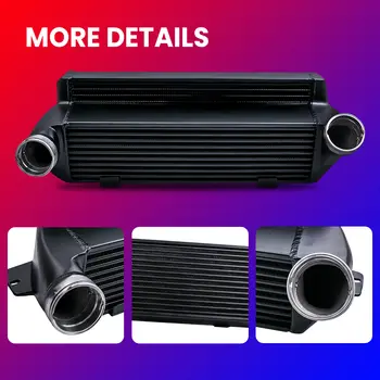 適用於BMW E82 E80 2008-2011/E90 E92 E93 2006-2011 的 130MM 升級版中冷器芯,前置式,也適用於 E88 135i 1M 335i E89 Z4 10 最佳銷售 BMW1M車身套件135i - №5