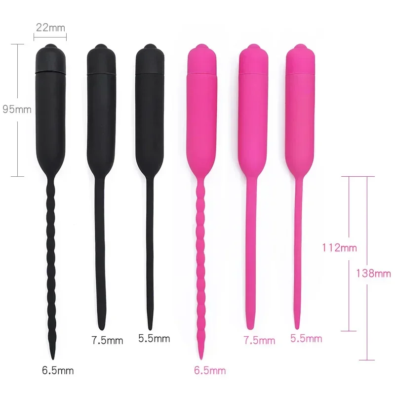 Silicone pênis plug vibração cavalo olho varinha uretral vibrador cateter dilatador massagem brinquedos sexuais para homens masturbação