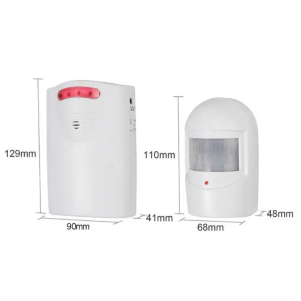 1+2 Wireless Visitor Reminder Sensor Receiver Alarm System The Burglar Alarm Motion Sensor Alarm