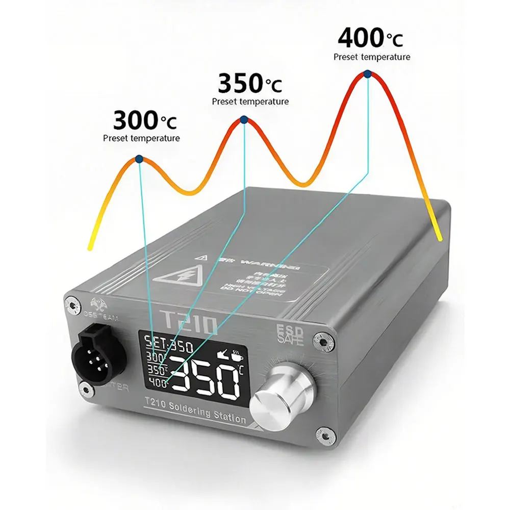 Imagem -03 - Oss T210 Estação de Solda Inteligente Equipamento de Solda Digital Máquina de Solda para Celular Eletrônico Ferramentas de Reparo Pcb Dica C210