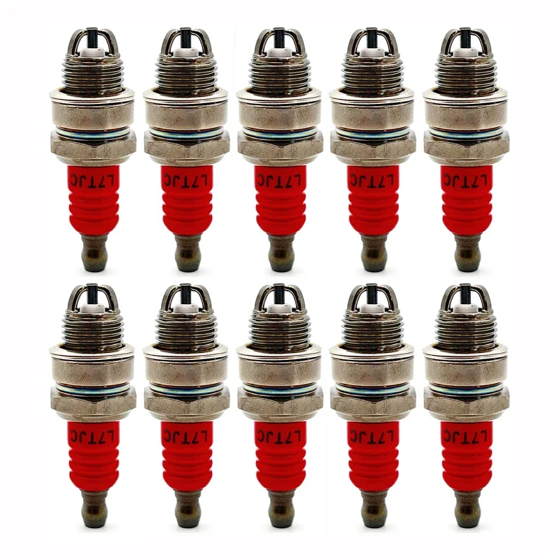 10 Pieces L7TJC Spark Plug for Gasoline Chainsaw and Brush Cutter