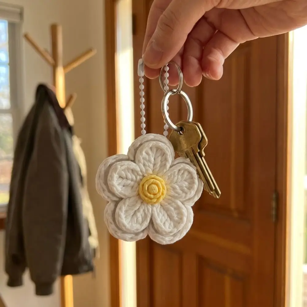 3D Print Flower Mechanical Clicker Keychain Clicker Mechanism Plastic Knit Texture Fidget Keychain Crisp Click Sound Simulation