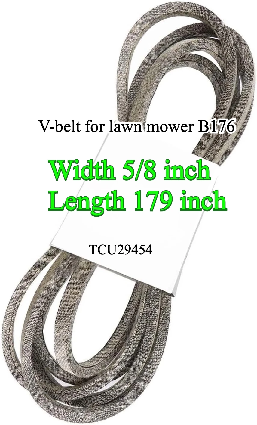 

Приводной ремень питания 5/8x179 дюймов, совместимый с John Deere TCU29454, сменный кевларовый ремень, серия B B176