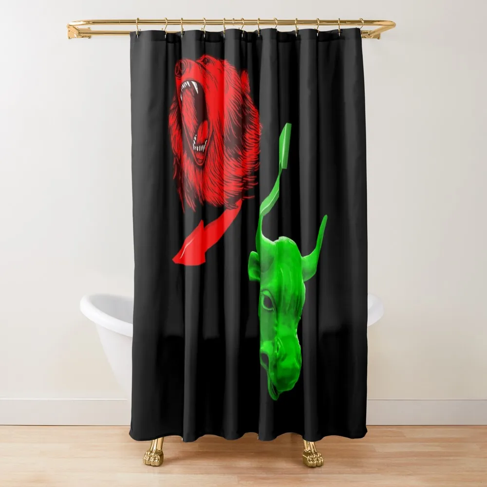 

Stock Market Bull Vs Bear - Day Trading Stocks - Investing - Crypto Shower Curtain Shower Bathroom Curtain