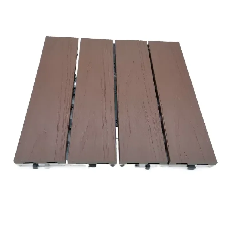 Modern 300*300*25mm DIY Wood+Plastic Composite Balcony Garden Decking No-slip Fire Retardant Features for Outdoor Indoor