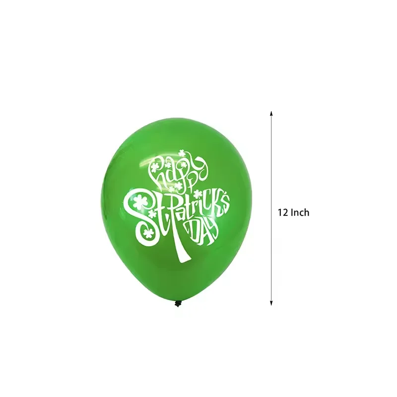 St. Patrick's Day Green Clover themed party balloons Irish Festival Green Hat four-leaf Clover latex balloons