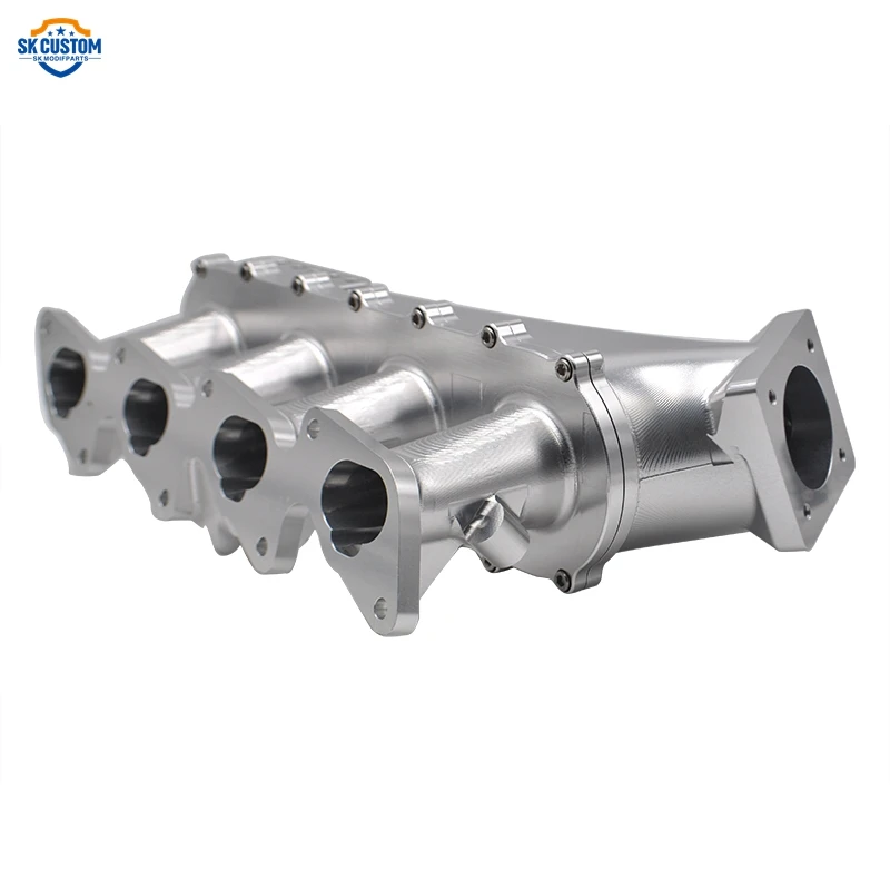 Custom CNC Billet Aluminum Sr20 Engine Intake Manifold With Fuel Rail