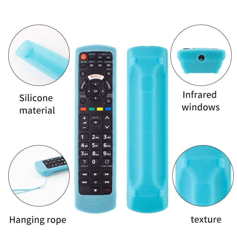Silicone Protective Case For Panasonic Netflix N2Qayb00100 N2QAYB Smart Digital TV Universal Remote Controller