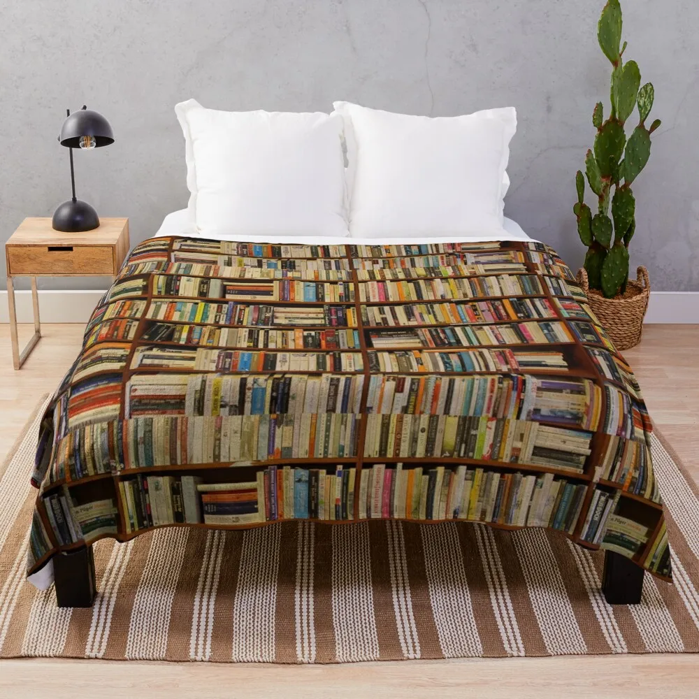 

Bookish Throw Blanket Fluffys Large Comforter Plaid on the sofa Thins Blankets