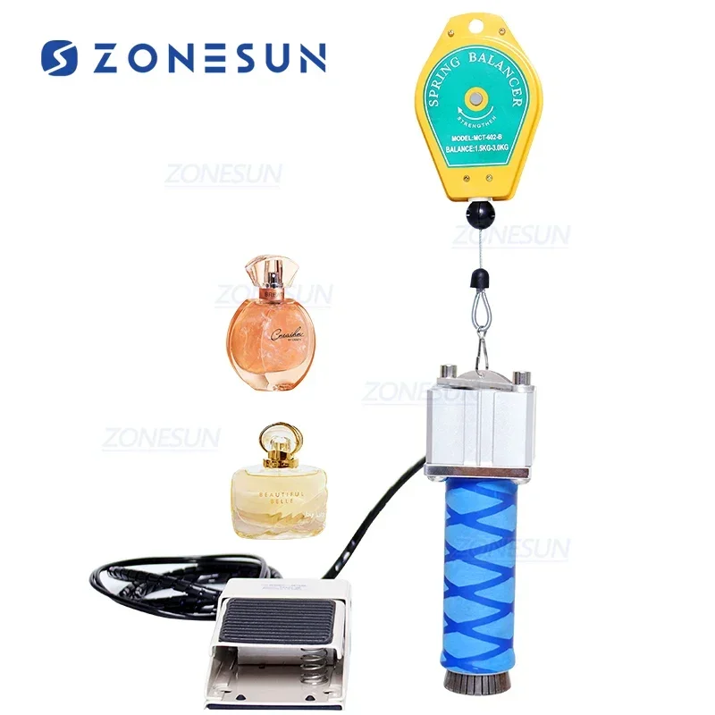 ZS-YGP1 Handheld Full Pneumatic Perfume Spray Bottle Metal Cap Pressing Crimping Capping Machine