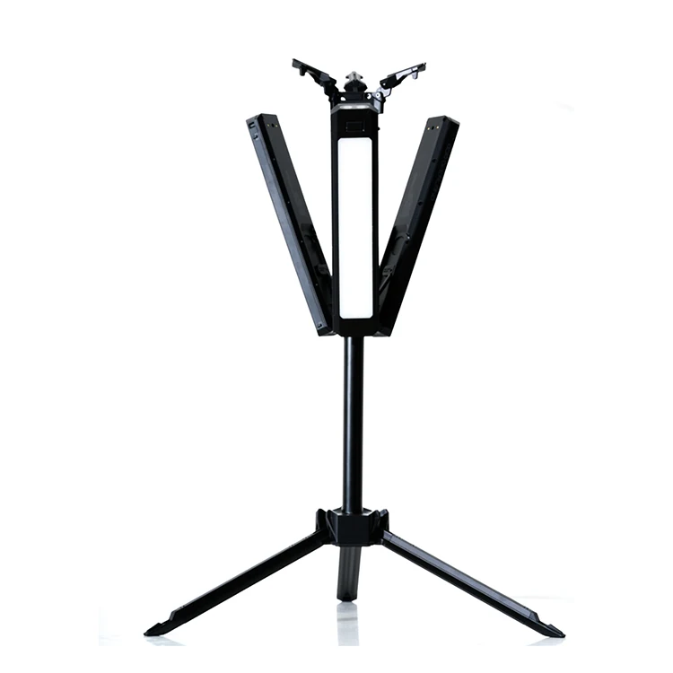 Portable Rechargeable Camping Work Light with LED Bulb Lumen White/Warm/Nature White Folding Stand & Detachable Tripod