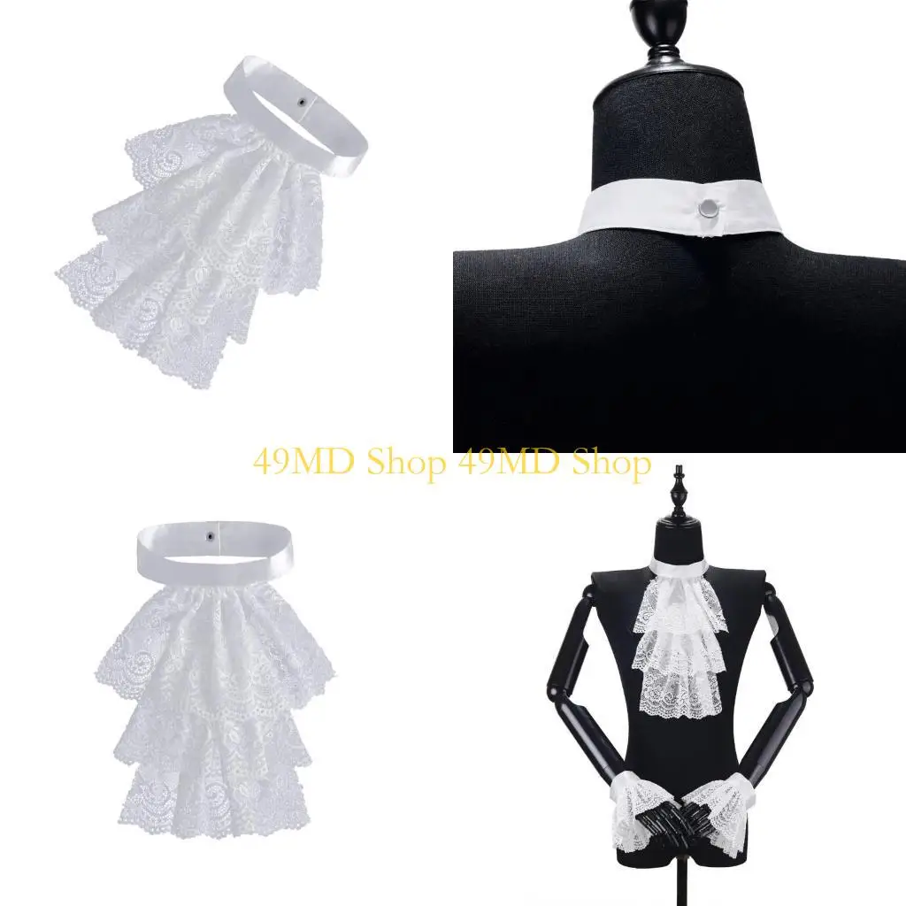 49md-elegant-elizabethan-neck-ruff-light-weight-collar-medieval-costume-collar