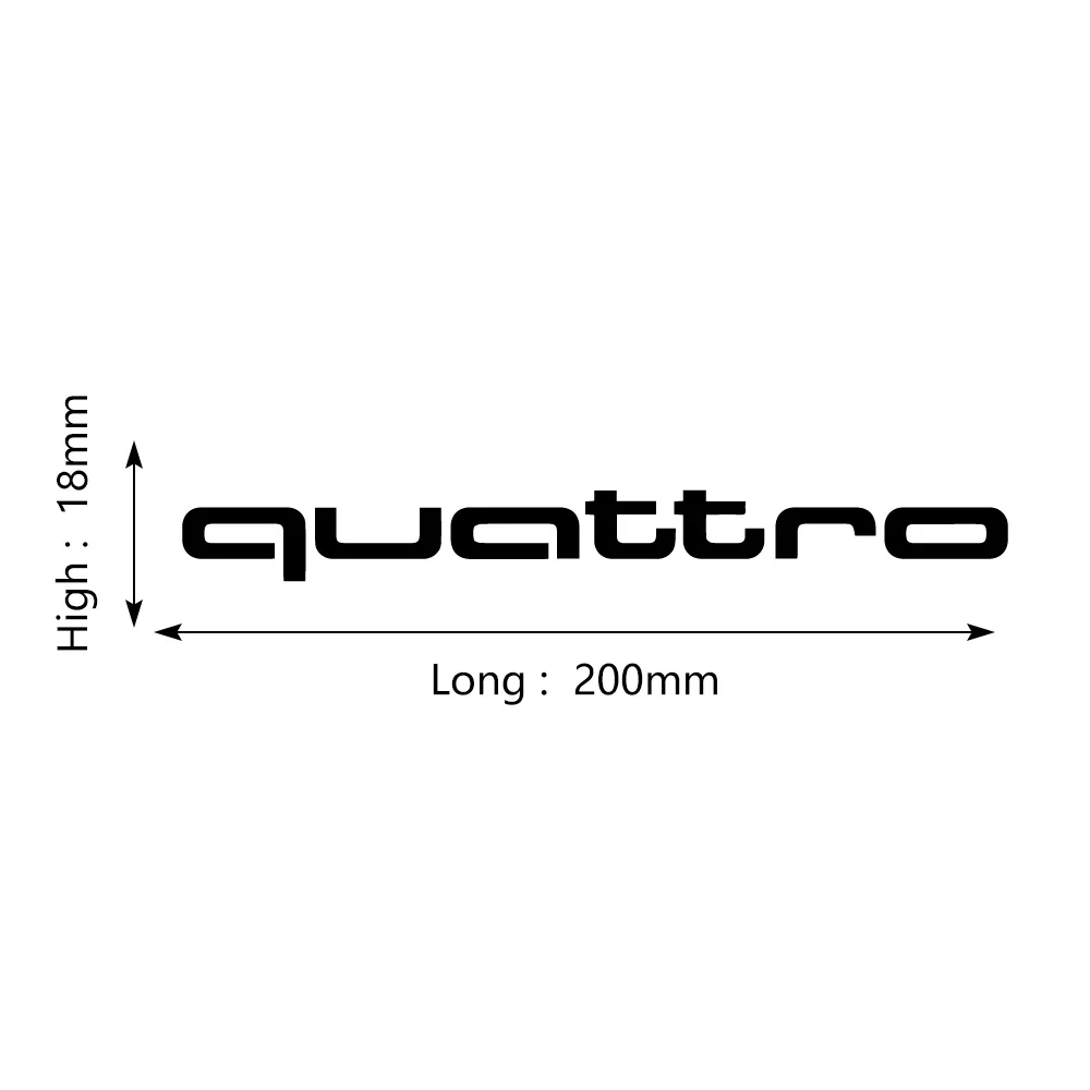 2Pcs Car Sticker Side Body Trunk Bumper Window Decoration Badge Decal For Audi Quattro Q2 Q3 Q5 Q7 Q5L Q4 Q8 Q1 A3 A5 A7 A4 A6L