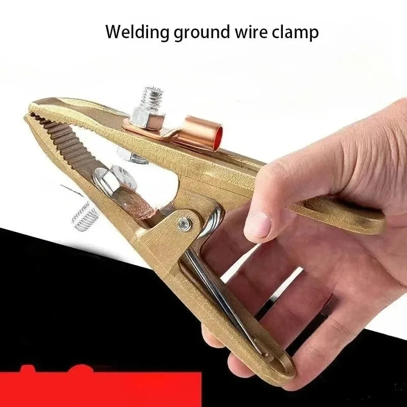Suitable for 1PCS 300A Grounding Clamp A-shaped Heavy Duty Earth Clamp Antioxidant Brass Multipurpose Welding