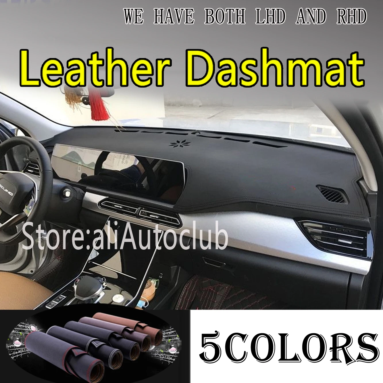 

PU Leather Dashmat Dashboard Cover Pad Dash Mat Car Accessories Protector Sunshade Carpet For Baic x7 2020 2021 2022 2023