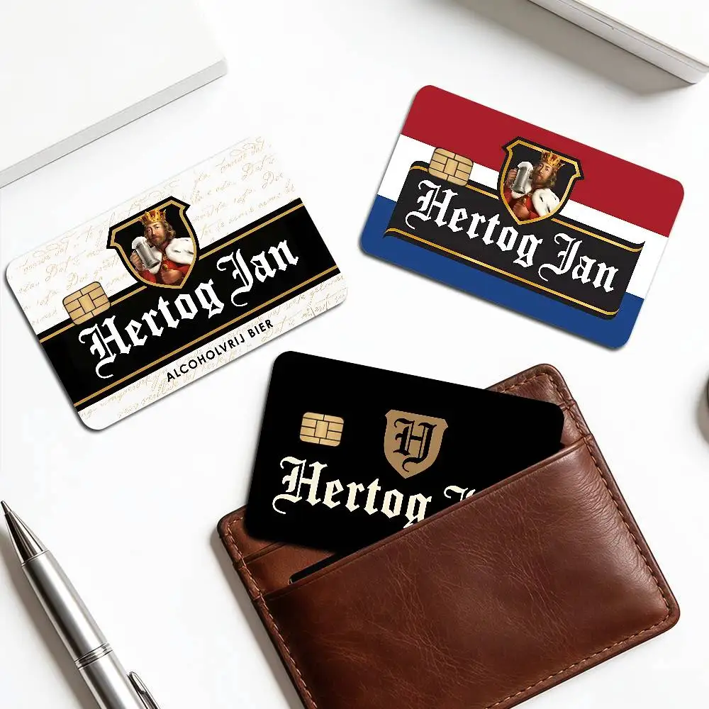 H-Hertog Jan Anime Spend or Save Funny Shell On Off Ultra Thin No Fade Sticker Skin Cover Film for Debit Credit Card