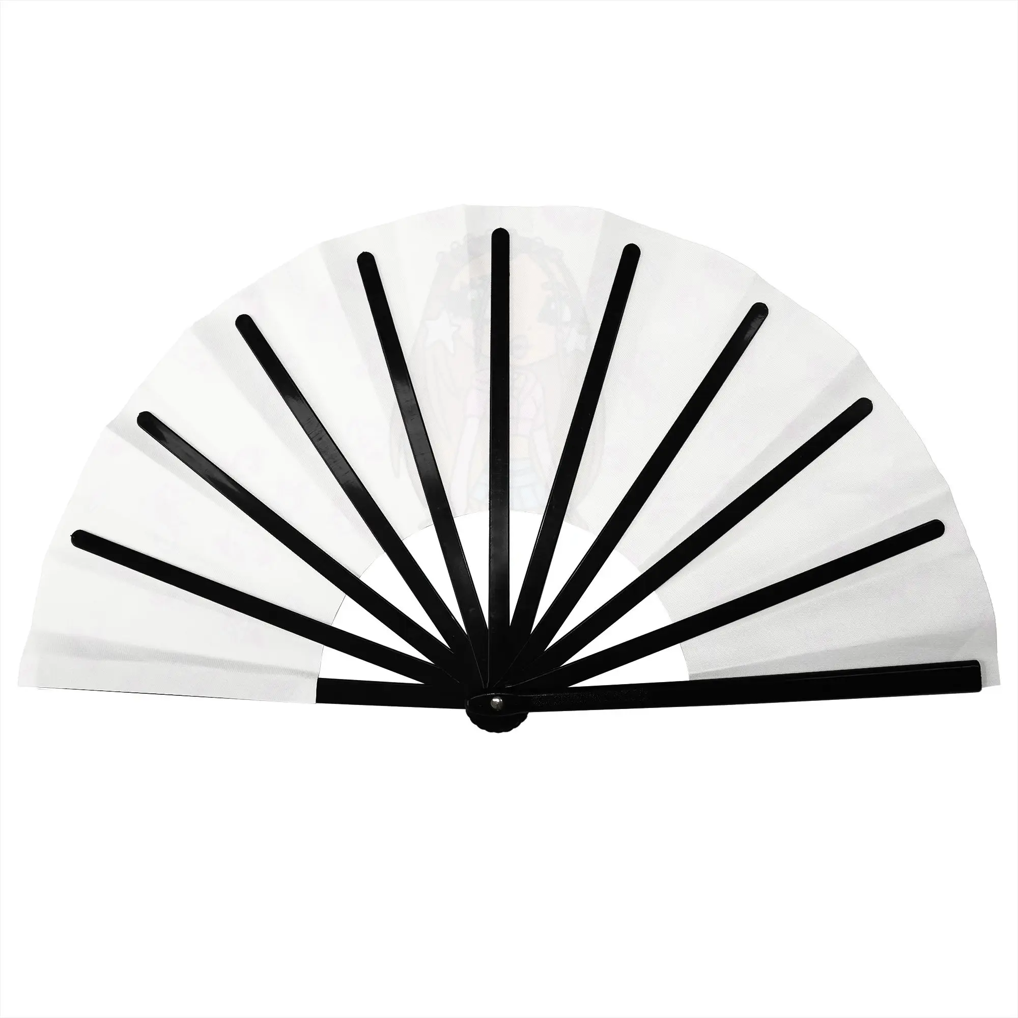 E-Emilia Mernes  Folding Hand Fan Personalized Mp3 Singer Poster   Polyester Fabric Fan Funny Summer Accessory Decorative Fans