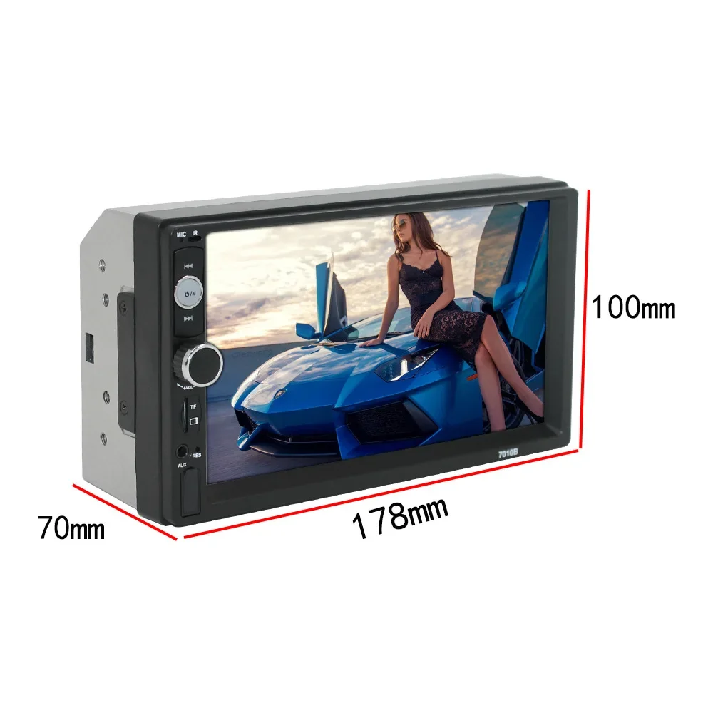 

2din 7 inch 480 * 800 IPS car video monitor tv display MP4 MP5 radio carplay car dvd player