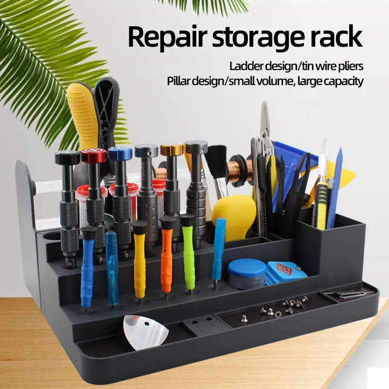 Multi Functional, Mobile Phone Repair Tool, Plastic Storage Box, Component Accessory Desktop Box, Screwdriver Holder