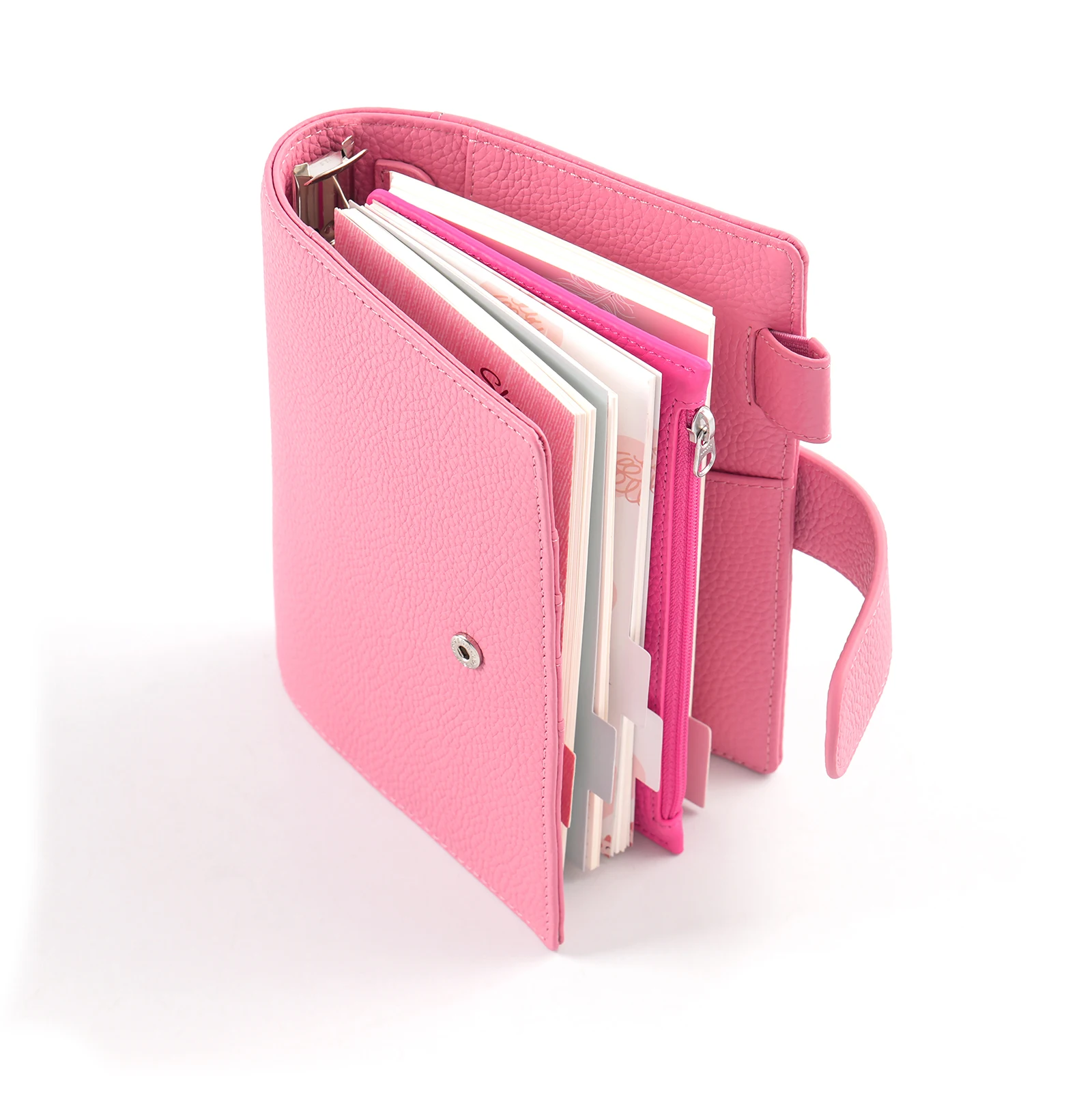 Moterm Zipper Flyleaf do planera w rozmiarze osobistym, z prawdziwej skóry licowej o fakturze zrnistej, przegródka, etui na monety, akcesorium do notatnika. — zdjęcie produktu 5