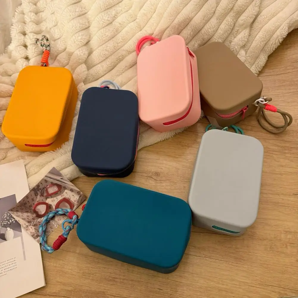 Sac de rangement en Silicone, sac de maquillage de grande capacité, pochette de toilette étanche, fermeture à glissière, pochette de maquillage, organisateur de cosmétiques