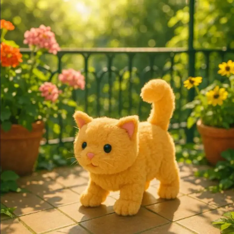 ของเล่นแมวหุ่นยนต์ตุ๊กตาขนนุ่มที่มีพฤติกรรมเหมือนแมวจริง แมวหุ่นยนต์ AI ของฉันที่สมจริง แมวตุ๊กตาอิเล็กทรอนิกส์แบบโต้ตอบสำหรับเดิน